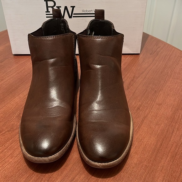 Dark Brown Leather Chelsea Boots, 8M main image 8